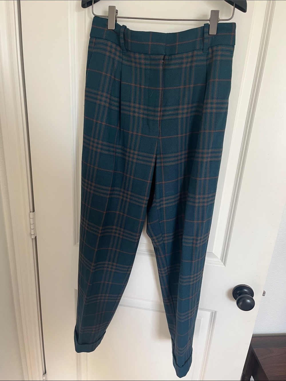Wilfred Green and Brown Plaid Ankle Pants
